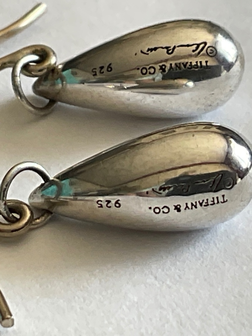 Tiffany & Co. Sterling Silver Teardrop Dangle Earrings - Picture 3 of 6